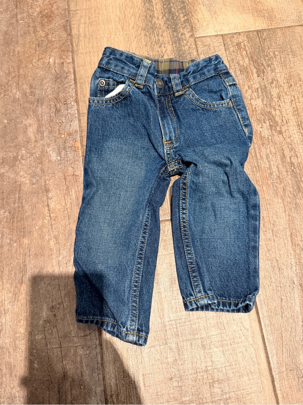 Carter's Dark Blue Elastic Hem Denim Jeans